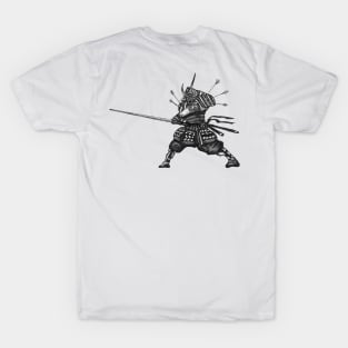 Traditional Japanese Samurai Warrior Fight Pose T-Shirt